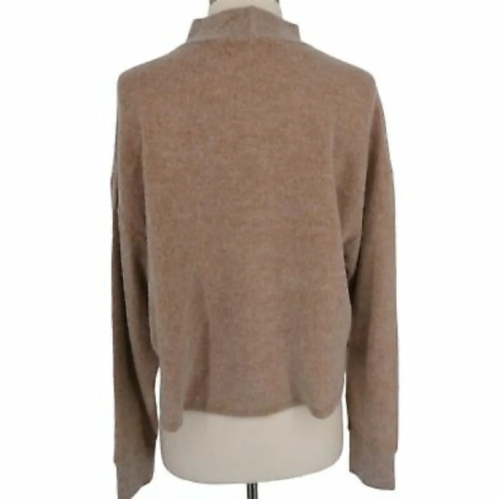 Socialite Mock Neck Soft Cloud Jersey Long Sleeve Top Camel Beige,‎ Size L, NWT